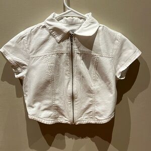 Zip up crop top